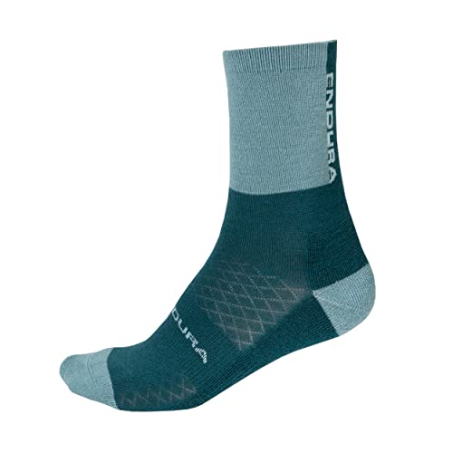 Endura BaaBaa Merino Winter Socks for Cycling | Warmth and Breathability Socks, Green, One Size