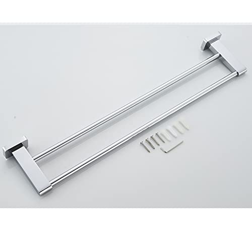 Porte-serviettes double barre pour stopper l'humidité murale de bain - 4