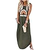 Good-Vibes-Rainbow-Pocket-Sleeveless-Maxi-Dress-for-Women-Summer-Hawaiian-Beach-Casual-Tank-Dresses-Plain-T-Shirt-Dress CHUNTIANRAN Women's Maxi Dress Summer Casual Sundress Sleeveless Long Dresses Hawaiian Beach Maxi Dresses with Pockets(Green,Medium)