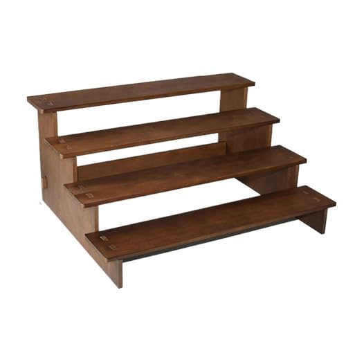 Smyckestativ stor trä fyra nivåer skarvbar vintage stege displayhållare