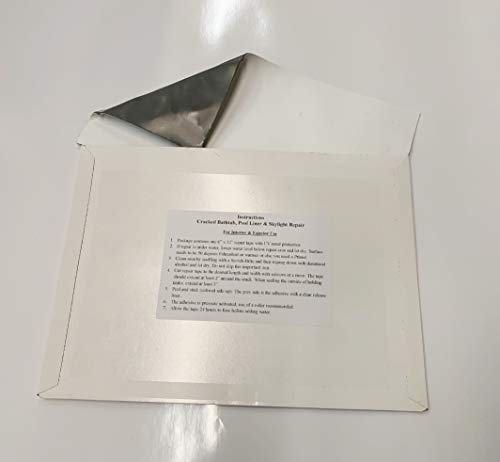 Stick N Repair Cracked Bathtub, Pool Liner, Roof, Skylight, Vinyl Skirting, Siding Repair Kit (White) #TOP1