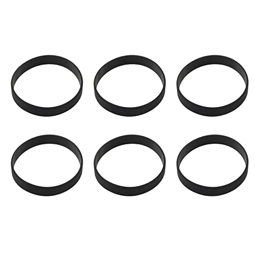 GROCKSTR 6 pulseras elásticas de goma de silicona, color negro