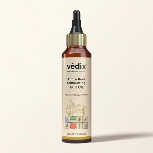 Vedix Ahuta Ayurvedic Hair Oil | Normal-Oily Scalp & Straight Hair l 100ml