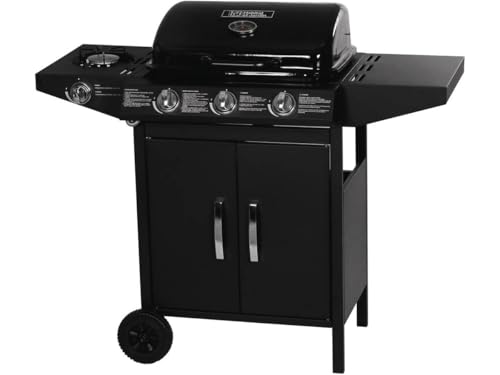 Barbacoa a gas Festa 4-4 quemadores (1 lateral) - 10.5kW - Negro