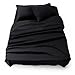 Blumtal Juego de Sábanas - Set de 4 Piezas, Sábana Bajera Ajustable Cama 135, Encimera 220x275 + 2 Fundas de Almohada 50x80cm, Negro