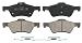 Wagner QuickStop ZD1047 Ceramic Disc Pad Set Includes Pad Installation Hardware, Front