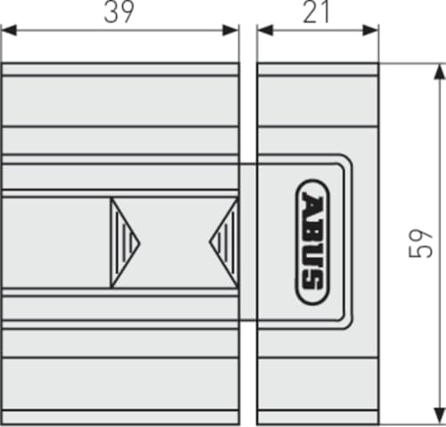 ABUS Schieberiegel SR30 - schlüsselloses Zusatzschloss für Türen & Fenster - geeignet für nach links und nach rechts öffnende Elemente - kompakte Bauweise für enge Einbauorte - weiß