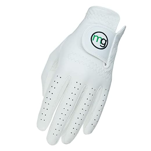 MG Golf Glove Mens Left (RH Golfer) DynaGrip All-Cabretta Leather (Medium-Large Regular Size)