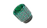 Armerah Snakeskin 810 Drip Tip eCig Mouthpiece Short/Wide Epoxy Resin Single Green