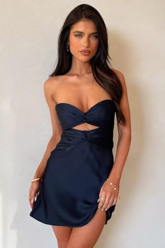 Noras Cut Out Mini Homecoming Dresses for Teens 2025 Ruched A line Mini Prom Graduation Dress NB2272