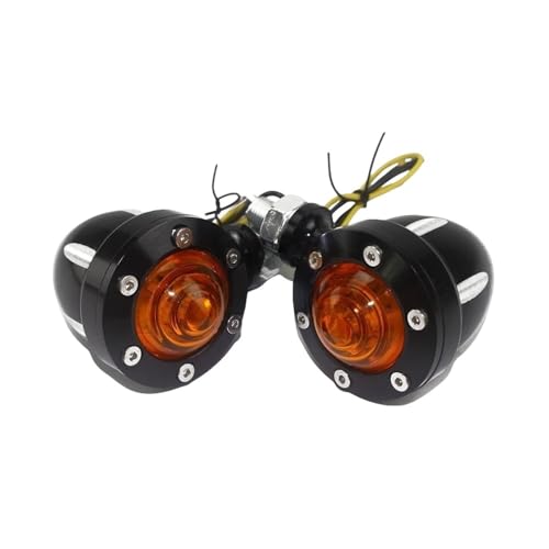 Clignotants moto vintage en laiton massif 10mm pour Softail et Dyna