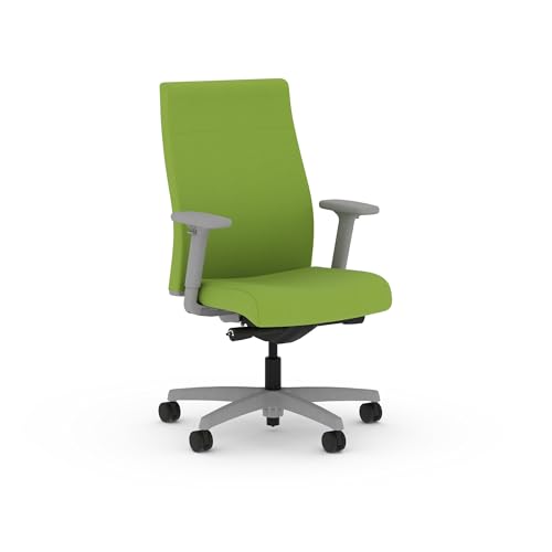 Image of HON Ignition 2.0 Ergonomic Office Chair with Adjustable Arms, Advanced Synchro‑Tilt Recline, Upholstered Desk and Computer Chair for Home Office or Workstation, Titanium Frame, Pear