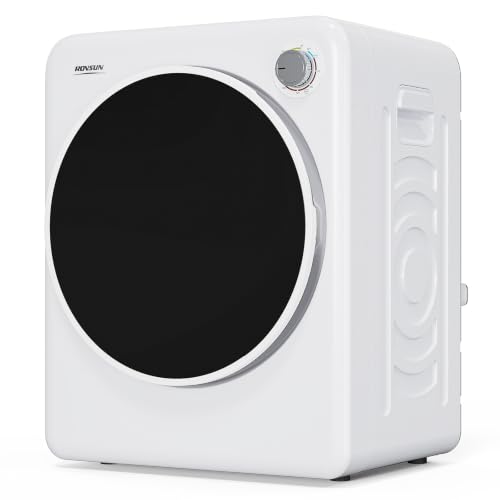 Image of ROVSUN 1.7 Cu.Ft Portable Clothes Dryer, Front Load Dryer for Laundry with Magnetic Door Lock, Compact Electric Dryer with Stainless Steel Tub for Apartment, Home, 120V (Classic Knob Control)