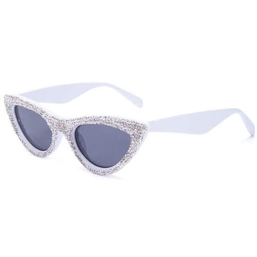 ICARA Fashion Rhinestone Sunglasses Women Sexy Crystal Sparkling Trendy Retro Cateye Party Sunglasses2