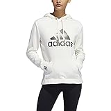 adidas Women's Standard Game and Go Big Logo Hoodie, Chalk White/Chalk White, Large