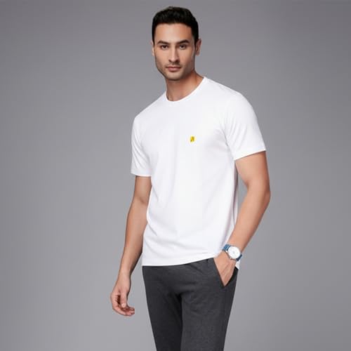 Image of AMUL COMFY Men's Cotton Plain Round Neck Half Sleeve Casual T-Shirts