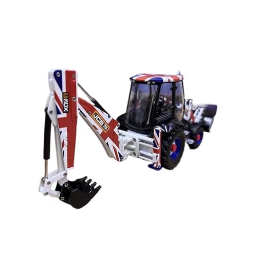 CYQOCD Modelo de carro vintage escavadora JCB 3CX em escala 1:32 edição limitada de 75º aniversário modelo de carro brinquedo de lembrança modelo clássico decorações de mesa