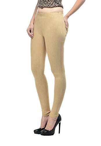 Image of Frenchtrendz Women's Slim Fit Mid Rise Stretchable Cotton Modal Spandex Jegging Pull On