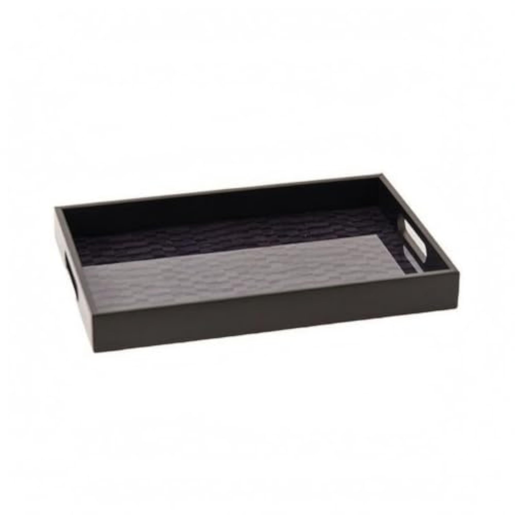 Decorative Rectangular Tray with Handles, Modern Tabletop Accessory