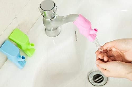 WOIWO 3 Pieces Travel Portable Simple Mouthwash Cup Brushing Cup Silicone Faucet Extender Children's Hand Washing Device Guide Sink