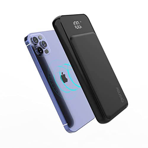 Geonav Carregador Portátil por Indução 10.000 mAh, 2 portas USB com Quick Charge (até 18W) e 1 porta