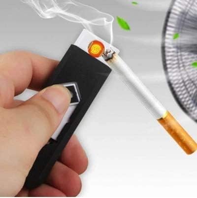 PIHARVA Portable USB Charging Lighter Cigarette Smokeless USB Rechargeable Electronic Windproof Flameless Cigarette Lighter | Pack of 1-image-7