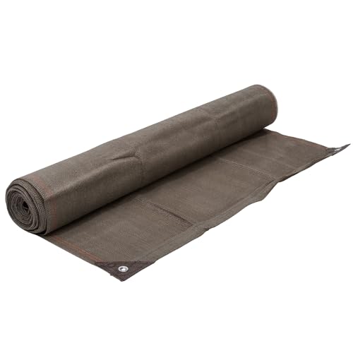 Brise vue jardin - Brise vue occultant - Rouleau Brise vue - WerkaPro 10834 - Brise Vue Renforcé Taupe - Tissage renforcé de 300 gr/m2 - Rouleau de 1,5 m x 10 m - En polyéthylène