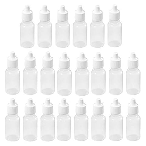 ACENIX® 50 Pieces 5ml dropper potion bottles White small Plastic Empty Refillable Squeezable Liquid sample dropper bottles Cover