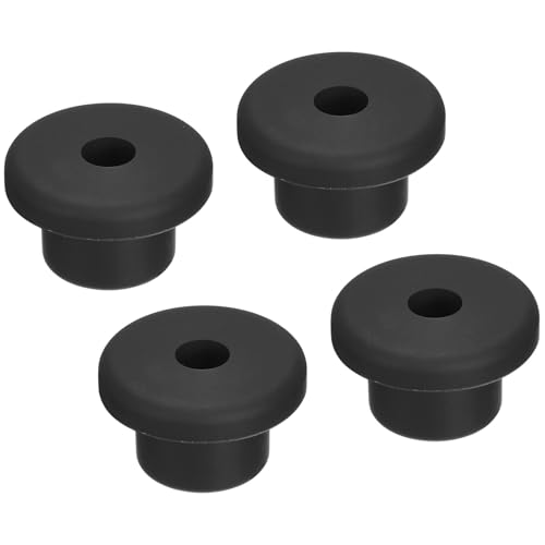 Image of ROWORKX 4Pcs Silicone T-Type Rubber Grommets 15mm Hole Plug Set Flexible Cable & Pipe Protectors for Wiring Panels Automotive Electronics and DIY Projects