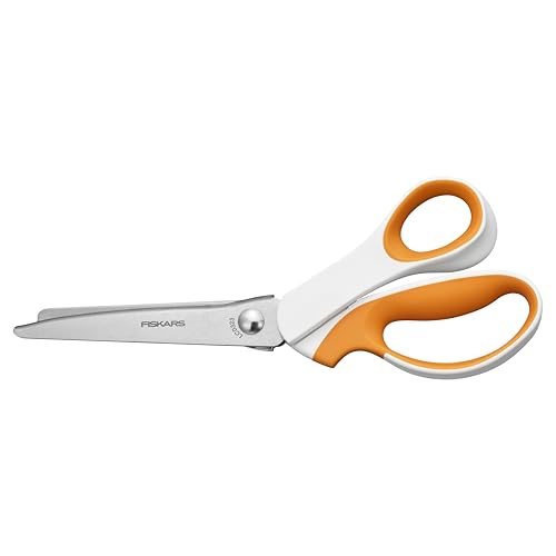 Fiskars SoftGrip Pinking Shears, Fabric Scissors with Ergonomic Handle, Zig Zag Edge and Stainless