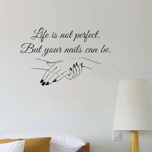 Vinilo decorativo para pared Nail Salon Quote 88x57cm miniatura 2