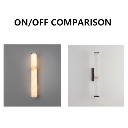 Spanish Natural Marble Wall Sconces Strip Alabaster Wall Lighting All Copper Indoor Nordic Sconce Wall Lamps for Bedroom Staircase Living Room Corridor