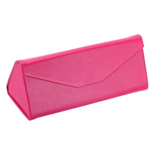 Image of PATIKIL Foldable Glasses Case, Triangle Magnetic Sunglasses Organizer Case PU Leather Hard Eyeglass Case (1 Pcs)