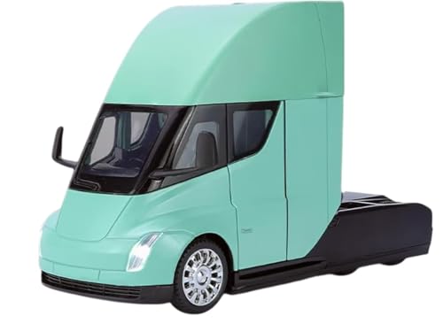 Image of Magicwand 1:32 Scale Die-Cast Metal Teslla Semi Truck Head with Openable Doors,Pull Back Action,Blinking Lights【Pack of 1】【Colors as Per Stock】