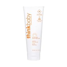 Thinkbaby Aloe Vera Gel After Sun Relief Lotion, 8 Fl Oz EWG Verified Natural After Sun Skincare for Face & Body - Hydrating, Soothing & Moisturizing Sunburn Solution for Babies & Toddlers