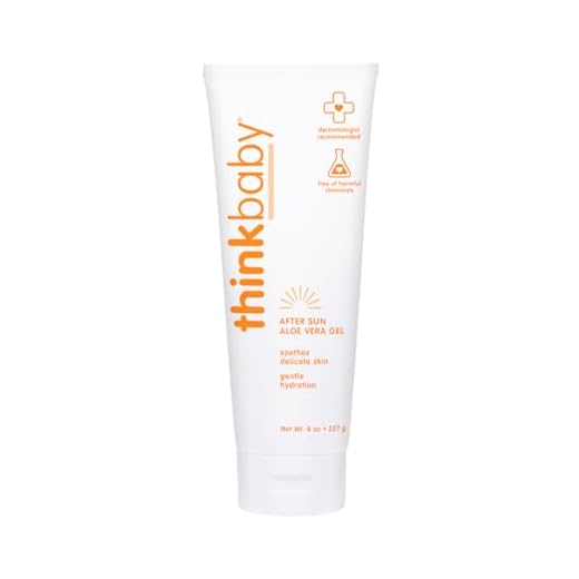 Thinkbaby Aloe Vera After Sun Relief Gel - EWG Verified Natural After Sun Skincare for Face & Body - Hydrating, Soothing, Moisturizing Sunburn Solution for Babies & Toddlers, 8oz