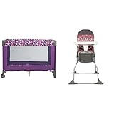 Cosco Funsport Compact Portable Playard and Simple Fold High Chair, Posey Pop