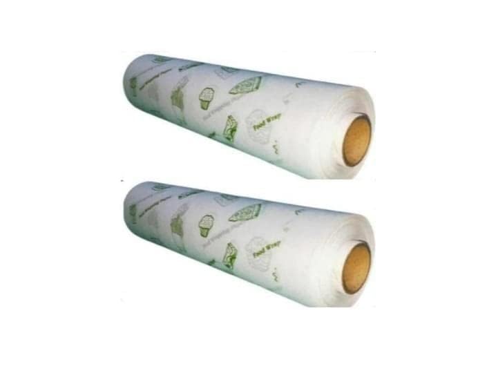Sheffo Butter Paper Roll | Chapati Wrap | Burger Wrap | Reusable Food Wrap | Lunch Box Safe | Heavy Duty, 25 Meters - Pack of 2