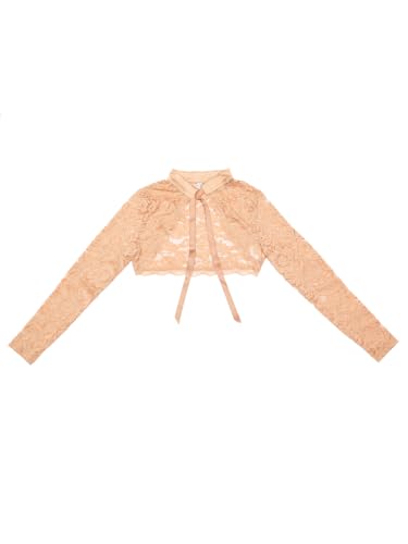 Image of Allegra K Lace Shrug for Women's Victorian Gothic Tie Neck Wedding Bolero for Evening Dresses
