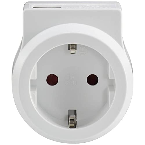 Preisvergleich Produktbild Sygonix SY-5175766 Zwischensteckdose mit USB 2polig Weiß