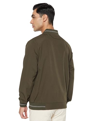 Image of Qube By Fort Collins Men's Polyester Standard Length Regular Fit Reversible Winter Jacket with Ribbed Cuffs & Hood - Warm, Stylish & Versatile