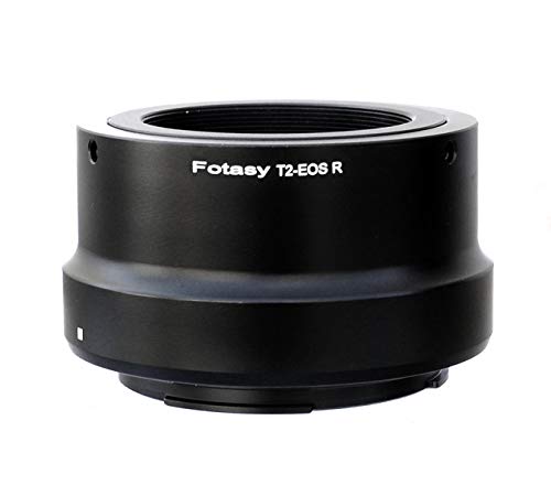 Image of Fotasy Adjustable T Mount Lens to Canon EOS R Adapter, Fits T /T2 Mount Telephoto Lens & Canon EOS R /RP Mirrorless Camera