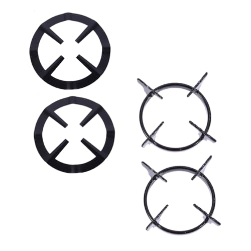 Tofficu 4 Piezas Soportes para Estufa de Gas y Wok Accesorios para Cocina Anillos Soporte Multifuncionales Resistentes y Seguros Compatibles con Hornillos y Quemadores de Gas