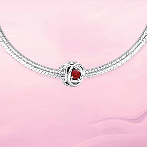 Image of VALGACLS Birthstone Charms 925 Sterling Silver Birthstone Charms