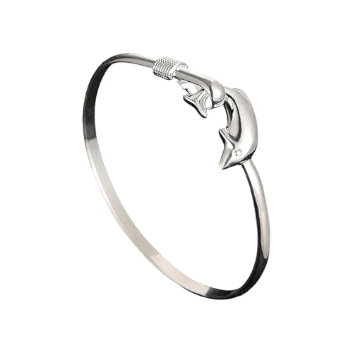Fashion 925 Sterling Silver Dolphin Flower Bell Heart Round Adjustable Bangles Party New Pretty Jewelry Accessories