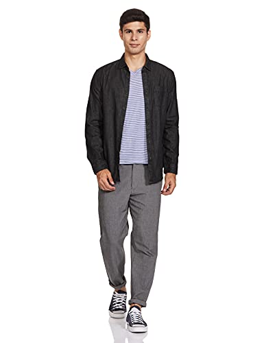 Image of Marks & Spencer Mens Solid Polyester Blend Collared Neck Regular Fit Easy Iron Shirt (Pack of 2)