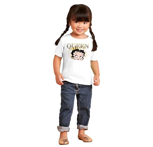 Retro Betty Boop Cartoon Queen Crown Toddler Baby Girl T Shirt3