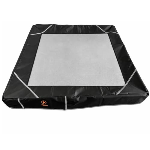 Image of PJYuCien Square Top Cover for 32'' Width 8 Panel Pen, Black | More Peace of Mind, More Safe, and Reduce Mess, Suitable for Puppy, Duck, and Other Small Animals,Adhesive Tape Connect
