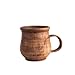 Pottery Clay Coffee Mug Ceramic 8.5 oz - Handmade Brown Coffee Cup Unique Rustic Tea Cups Clear Stoneware Mugs - Farmhouse Handcrafted Pottery Gifts for Men Husband Dad