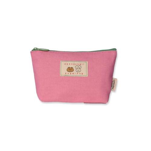 Image of Monolike Unmatched Friends daily Pouch, Pink - Pencil Pouch, Portable Pencil Bag, Pencil Case, Office Pouch case